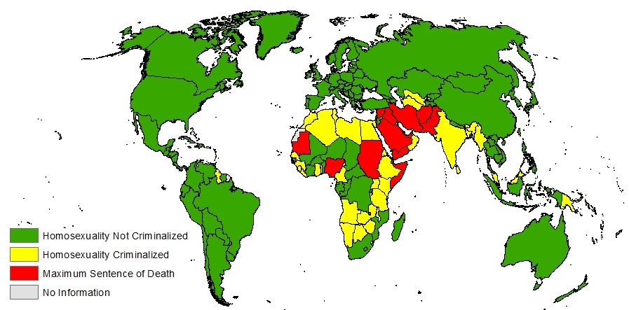State Sponsored Homophobia Global Map